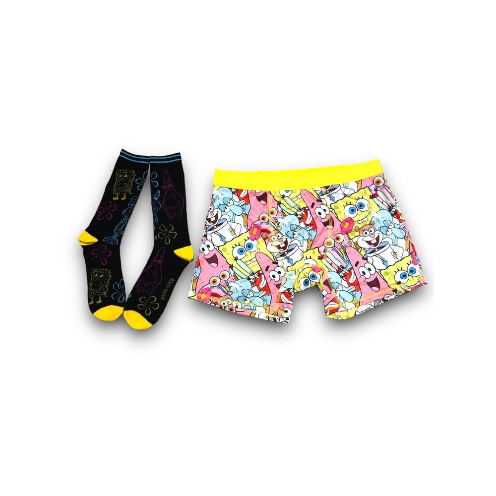 Nickelodeon SpongeBob SquarePants Men's Boxer & Sock Set - Large